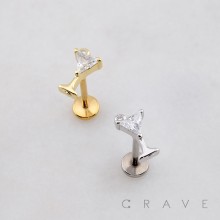 HAVE A COCKTAIL DRINK CZ STUD THREADLESS (PUSH IN) 316L SURGICAL STEEL LABRET SET
